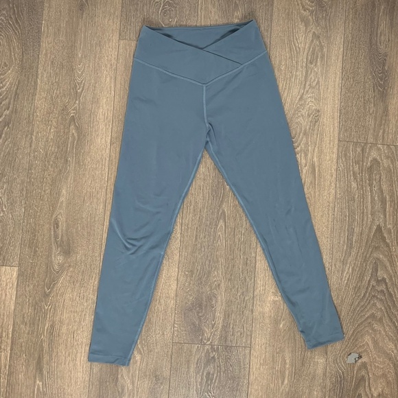 Lorna Jane Wrap Around Ankle Biter Leggings 7/8 length  Steel Blue Size Small - Picture 7 of 12